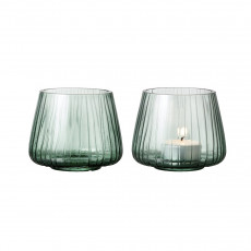 Bitz Kusintha - Glas green Teelichthalter Set 2-tlg. 
