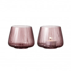 Bitz Kusintha - Glas pink Teelichthalter Set 2-tlg. 