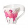Villeroy & Boch New Wave Caffè Animals of the World - Rosa Flamingo Becher mit Henkel in Geschenkverpackung 0,24 L