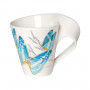 Villeroy & Boch New Wave Caffè Animals of the World - Morpho Cypris Becher mit Henkel groß in Geschenkverpackung 0,24 L