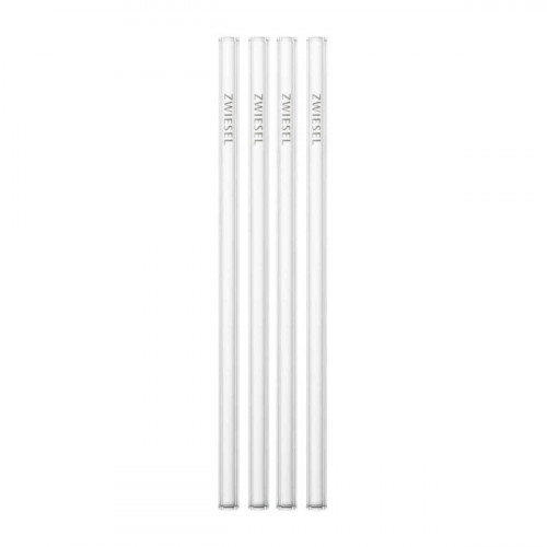 Schott Zwiesel Glastrinkhalme Üveg szívószál készlet 4 db tisztítókefével l: 21 cm / d: 9 mm