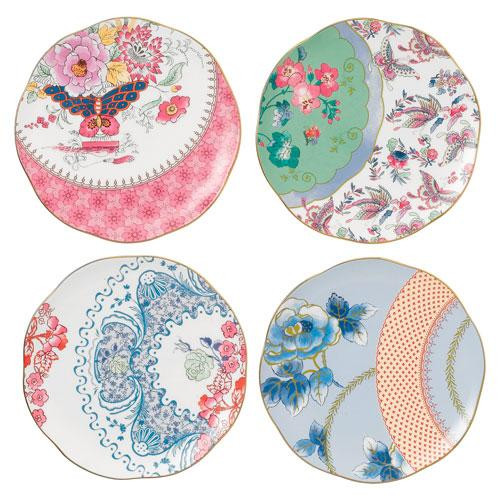 Wedgwood Butterfly Bloom Desszerttányér készlet, 4 darab, 20 cm