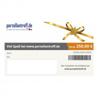 Porzellantreff Geschenkgutscheine 250 euró értékű utalvány