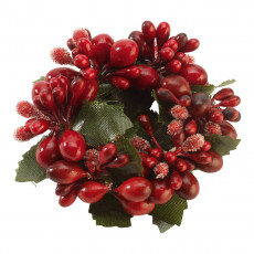 Villeroy & Boch Winter Collage Accessoires Műanyag piros bogyós szalvétatartó gyűrű d: 6 cm