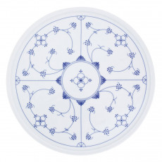 Kahla Blau Saks - Indisch Blau - Strohblumenmuster Tányér / Tortatálca 31 cm