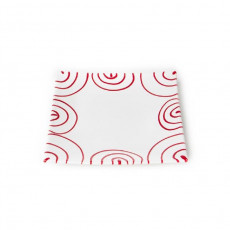 Gmundner Keramik Rotgeflammt Desszerttányér / reggelitányér 20x20x2,6 cm