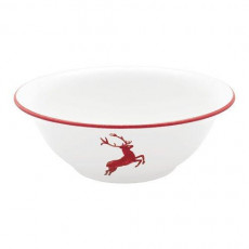 Gmundner Keramik Rubinroter Hirsch Salátástál d: 33 cm / h: 14 cm / 4,5 L