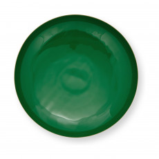 Pip Studio Home Accessories Niedriges Schale Metall Dark Green 12,5x35cm