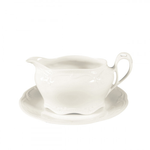 Seltmann Weiden Rubin Cream Salsaiera con sottoparte 0,45 L
