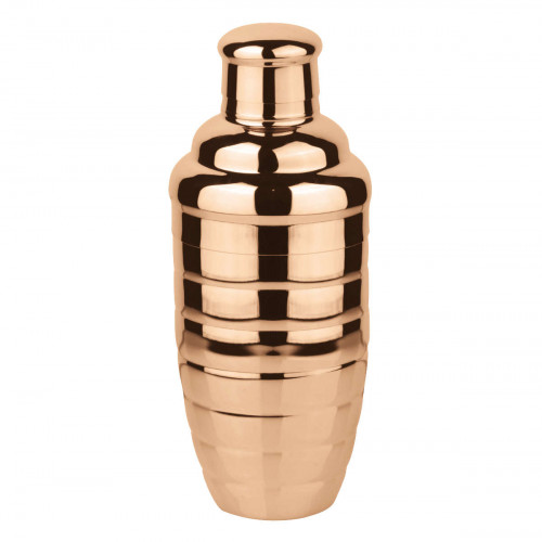 Sambonet Paderno Bar Utensils - Edelstahl / PVD Kupfer Cocktail Shaker h: 20,5 cm / 500 ml
