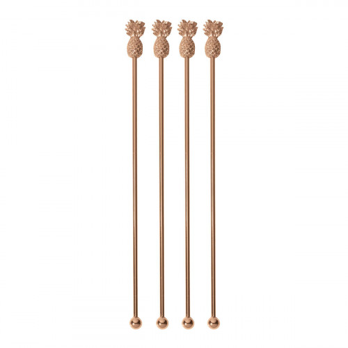 Sambonet Paderno Bar Utensils Set di agitatori per cocktail Ananas 4 pezzi 18,5 cm