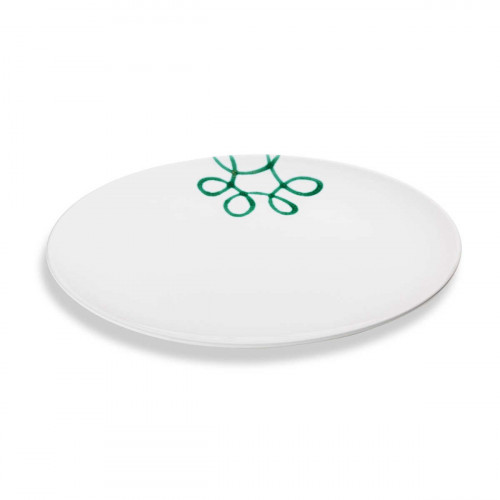 Gmundner Keramik Pur Geflammt Grün Piatto ovale 33x26 cm