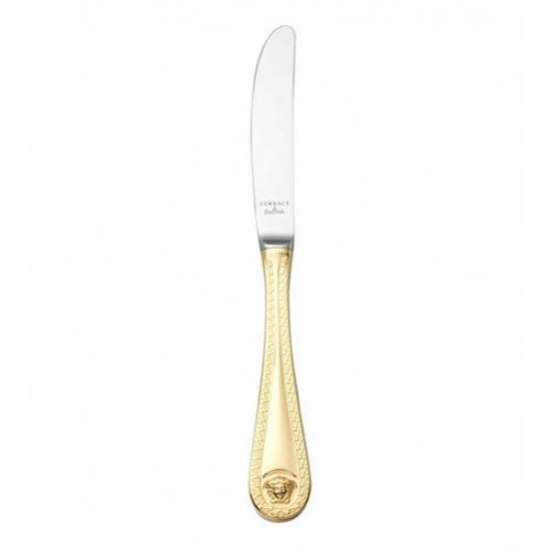 Rosenthal meets Versace Medusa Besteck 14 gramm vergoldet - Feingold 999 Coltello da tavola 22,5 cm