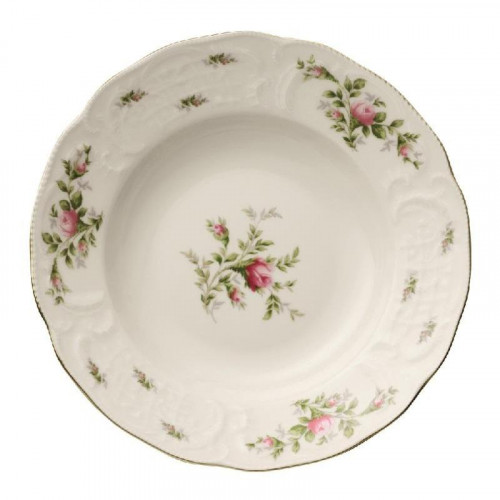 Rosenthal Sanssouci Elfenbein Moosrose neu Piatto di zuppa 23 cm