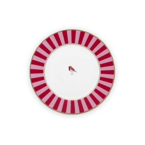 Pip Studio Love Birds Red-Pink Brotteller rot/pink 17 cm
