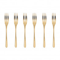 Sambonet Taste - Edelstahl / PVD Gold Set di forchette per torta da 6 pezzi