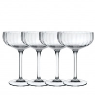 Villeroy & Boch Rose Garden Glas Set di 4 coppe da champagne