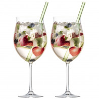 Eisch Secco Flavoured Bicchieri fruttati con cannucce in scatola regalo set da 4 pezzi / 1,0 L