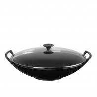 Le Creuset Woks Wok con coperchio in vetro Nero 36 cm / 4,5 L