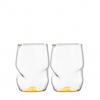 Eisch Unik Bicchiere tondo in vetro dorato Set 2 pezzi 330 ml / h: 10,5 cm