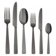 Sambonet Flat - Edelstahl / PVD schwarz Set di posate 36 pezzi Monoblocco / Monoblocco