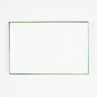 Gmundner Keramik Grüner Rand Piastra rettangolare 30x20x2,5 cm