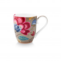 Pip Studio Blooming Tales Khaki Becher mit Henkel XL 0,45 L