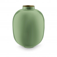 Pip Studio Home Accessories Vase Metal Mid Green 32 cm