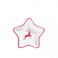 Gmundner Keramik Roter Hirsch Guscio stellare Stella d: 14 cm / h: 3,9 cm