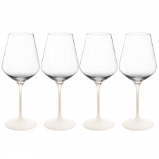 Villeroy & Boch Manufacture Rock blanc Set di 4 bicchieri da vino rosso