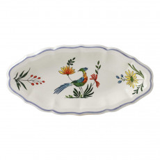 Gien Fayencerie Oiseaux Paradis Allegato 26,5 x 13,2 cm