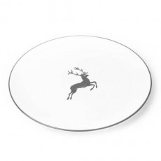 Gmundner Keramik Grauer Hirsch Piatto da portata Cup d: 32 cm / h: 2,2 cm
