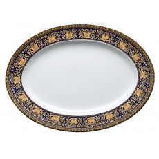 Rosenthal meets Versace Medusa blue Piatto ovale 34 cm