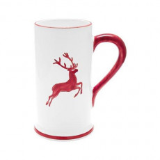 Gmundner Keramik Rubinroter Hirsch Bicchiere di birra forma-A piccolo 0,3 L / h: 14 cm