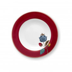 Pip Studio Blooming Tales Dark Red Piatti fondi 21,5 cm