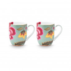 Pip Studio Blooming Tales Blue Kaffeetassen-Set 2-tlg. 0,20 L
