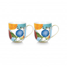 Pip Studio Royal Multi Kaffeetassen Flowers Set 2-tlg. im GK 0,26 L