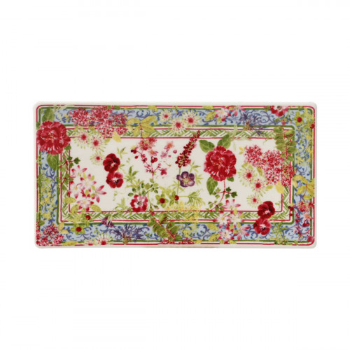Gien Fayencerie Millefleurs 작은 직사각형 판 19.3 x 10 cm