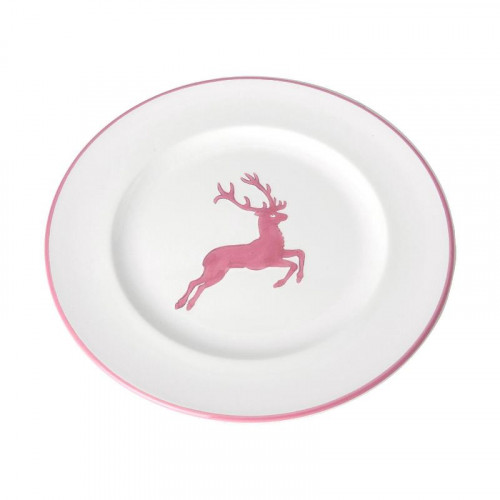 Gmundner Keramik Rosa Hirsch 그루메 22 cm 디저트 플레이트
