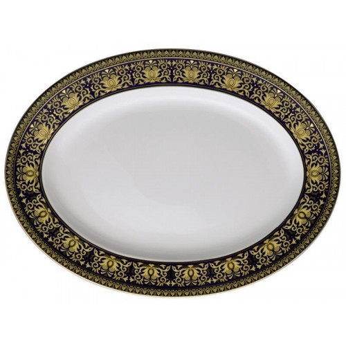 Rosenthal meets Versace Medusa blue 타원형 접시 40 cm