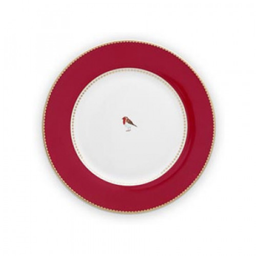 Pip Studio Love Birds Red-Pink Speiseteller rot 26,5 cm