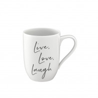 Villeroy & Boch Statement 손잡이있는 컵 - Live, Love, Laugh 0,28 L