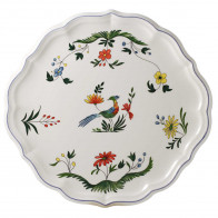 Gien Fayencerie Oiseaux Paradis 케이크 플레이트 31.7 cm