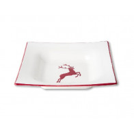 Gmundner Keramik Bordeauxroter Hirsch 수프 그릇 20x20x4.2 cm