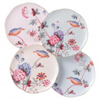 Wedgwood Harlequin Collection Cuckoo 디저트 접시 세트, 4개, 21 cm