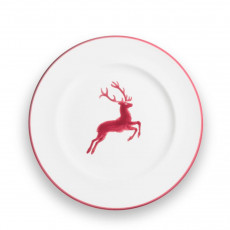 Gmundner Keramik Roter Hirsch 디저트 접시 / 아침 접시 고메 d: 22 cm / h: 2,2 cm