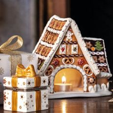 Villeroy & Boch Christmas Toys 진저브레드 하우스 - 'Let it snow' 음악 상자 16x13x16 cm