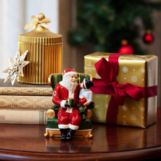 Villeroy & Boch Christmas Toys 산타 의자에 - 음악 상자 '메리 크리스마스' 10x10x15 cm
