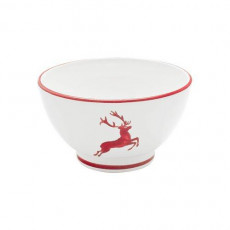 Gmundner Keramik Rubinroter Hirsch 큰 뮤즐리 그릇 d: 14 cm / h: 7,8 cm / 0,4 L