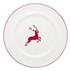 Gmundner Keramik Rubinroter Hirsch 고급 식사용 접시 d: 29 cm / h: 2.2 cm